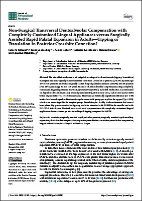 Non Surgical Transversal Dentoalveolar Compensation With Complet