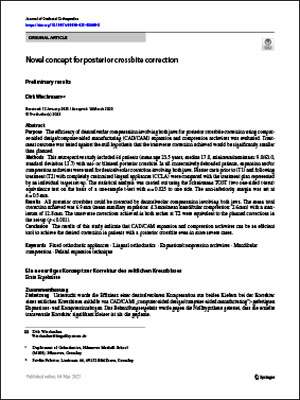 2023 05 WiechmannD Novel Concept For Posterior Crossbite